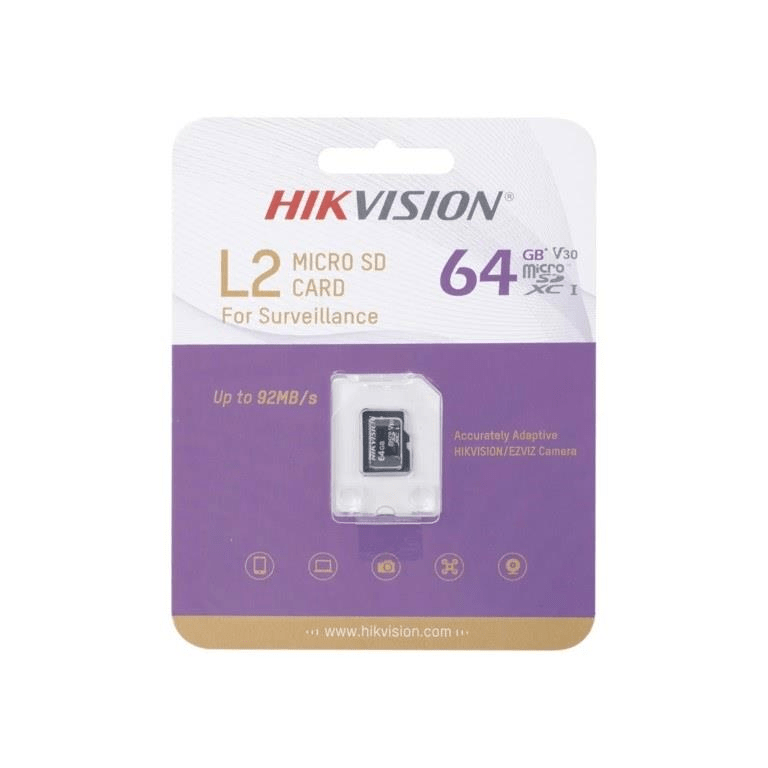 Hikvision L2 V30 64GB Surveillance MicroSD (TF) Card HS-TF-L2-64G