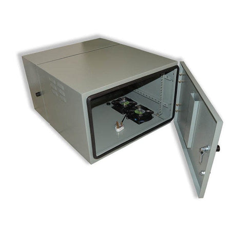 CPS 12U 600mm x 650mm IP55 Swing Frame Wall Mount Outdoor Cabinet IP55WM12U-650-ODG