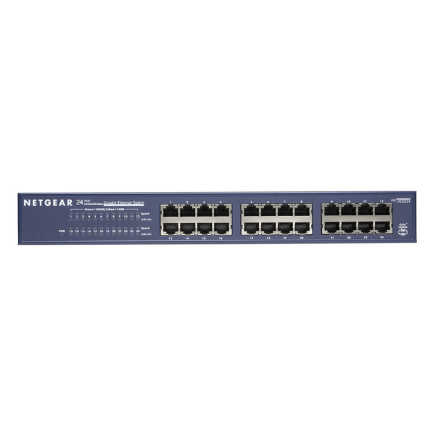 Netgear 24-port Gigabit Rack Mountable Unmanaged Switch Blue JGS524-200EUS