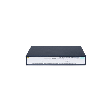 HPE OfficeConnect 1420 5-port Unmanaged L2 Gigabit 1U Switch with 4-port PoE+ JH328A