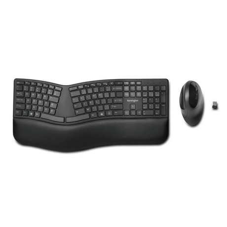 Kensington Profit Ergonomic Wireless Keyboard and Mouse Desktop Combo Black K75406WW