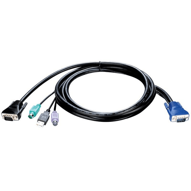 D-Link KVM-401 KVM cable Black 1.8 m