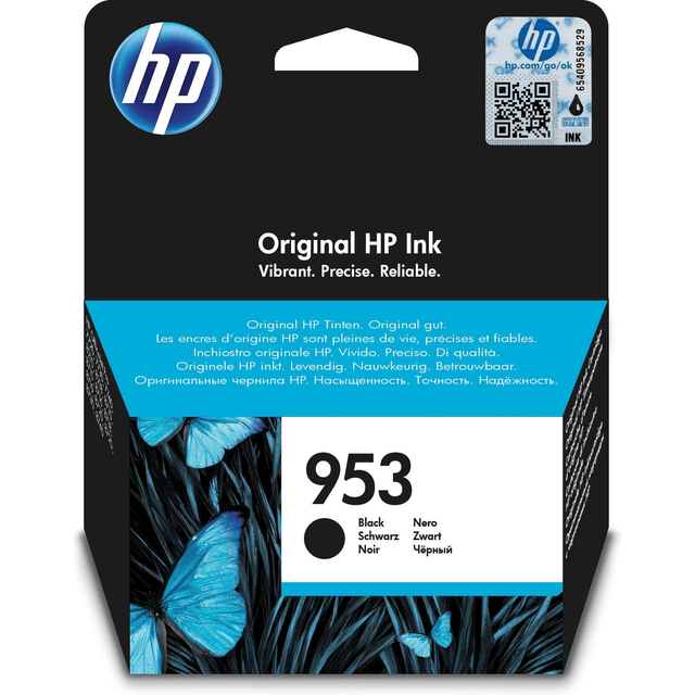 HP 953 Black Standard Yield Printer Ink Cartridge Original L0S58AE Single-pack