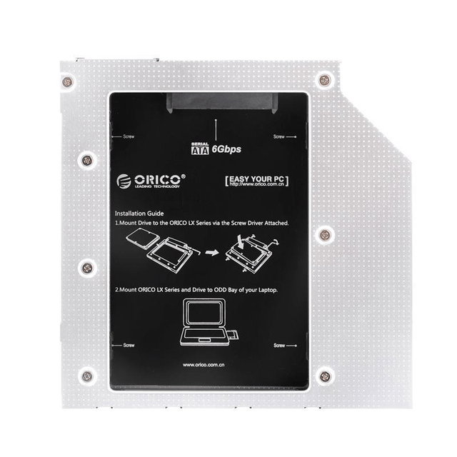 Orico 7 and 9.5mm Optical to 2.5-inch Caddy L95SS-SV-BP