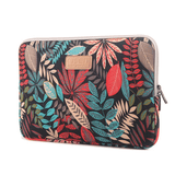 Tuff-Luv LISEN Botanical Forest 14" Canvas Laptop Sleeve Case - Black LEAFBLK14