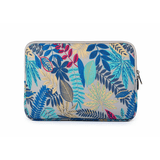 Tuff-Luv LISEN Botanical Forest 14" Canvas Laptop Sleeve Case - Blue LEAFBLU14