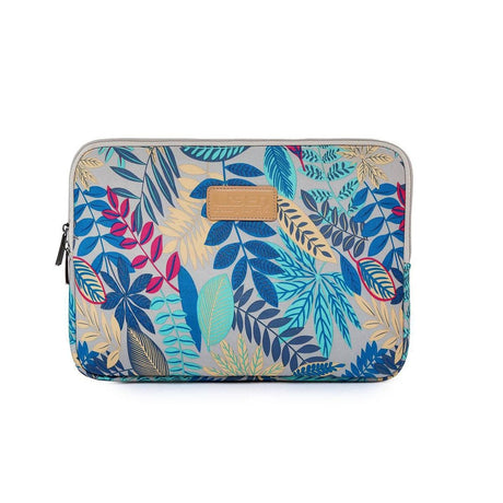 Tuff-Luv LISEN Botanical Forest 14" Canvas Laptop Sleeve Case - Blue LEAFBLU14