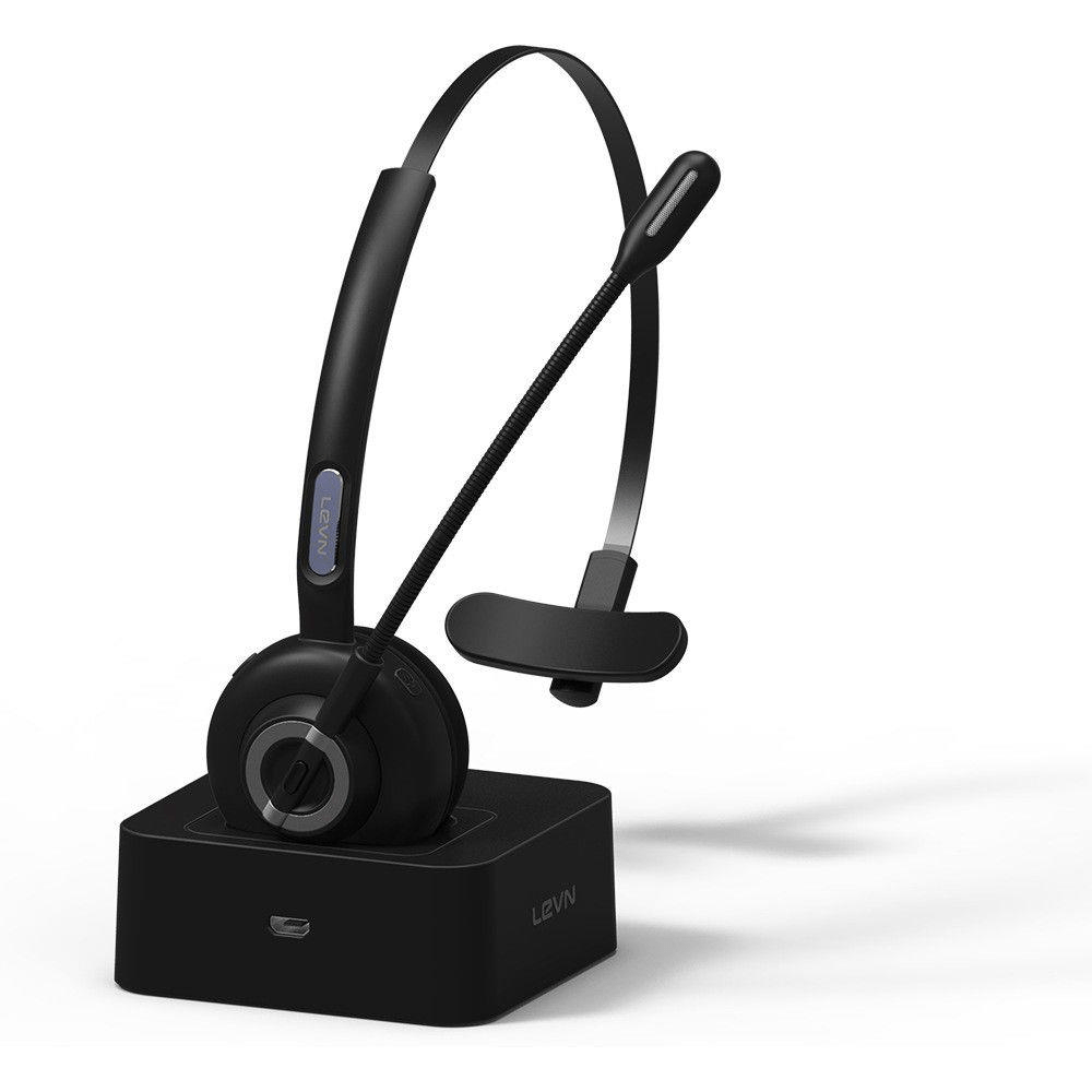 Tuff-Luv Bluetooth Wireless Headset with charging base - Black M2114