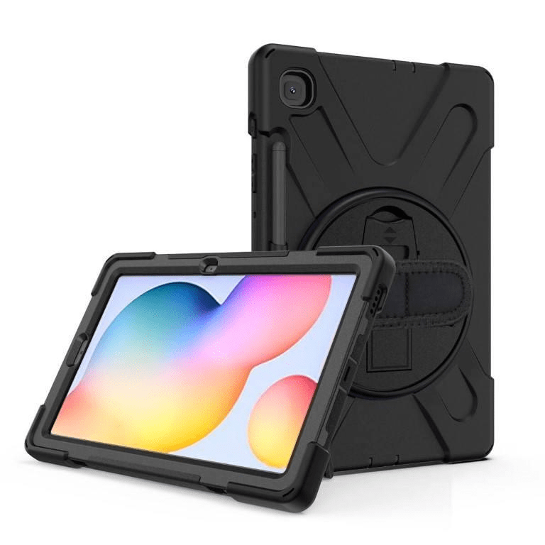 Tuff-Luv Armour Jack Case and Stand with Pen Slot for Samsung Tab S6 Lite Black M2251