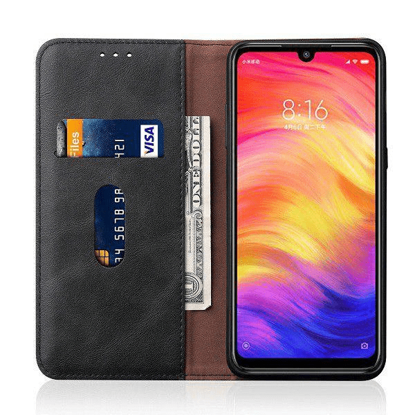 Tuff-Luv Essentials Leather Case and Stand Xiaomi Redmi 7 Note - Black M983