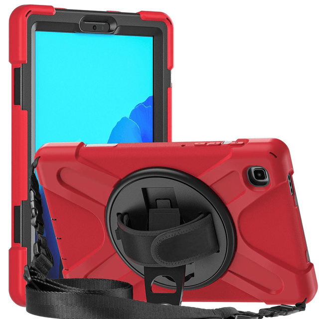 Tuff-Luv Armour Jack Rugged Case for Samsung Galaxy A7 Lite (includes Armstrap and hand strap) SM-T220/T225 - Red MF1123