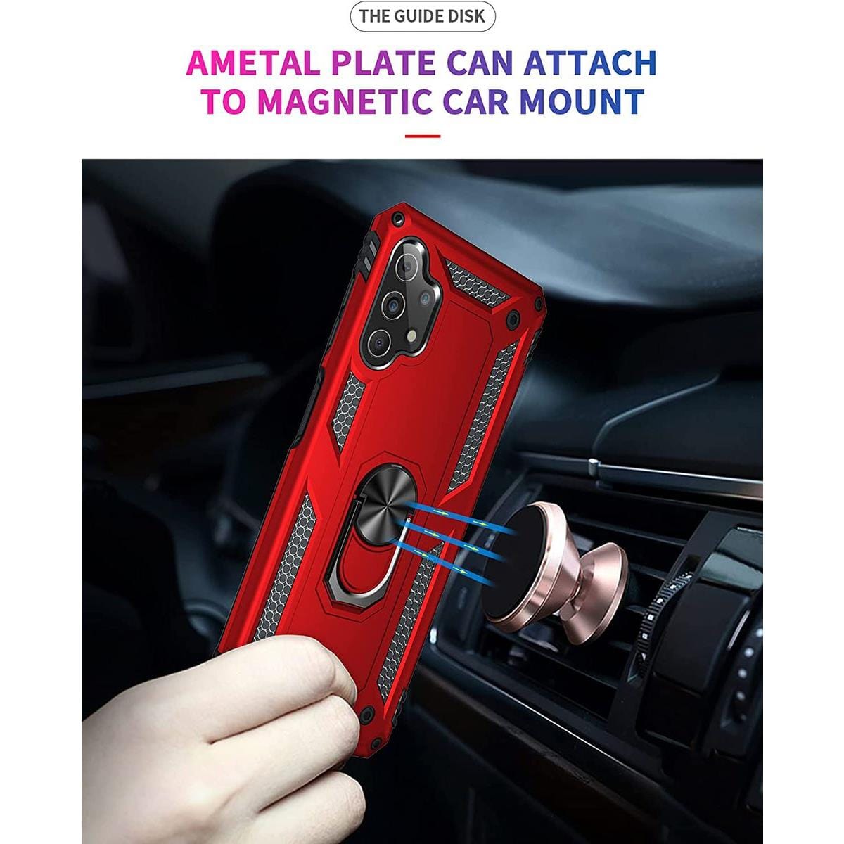 Tuff-Luv Rugged Case and Stand for the Samsung Galaxy A23 - Red MF1166