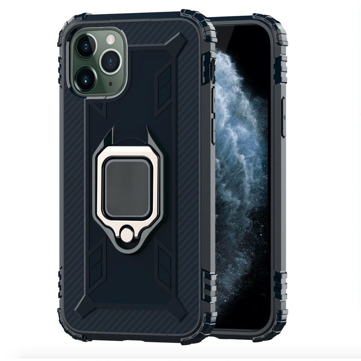 Tuff-Luv Rugged Armour Shield Case and Stand for Apple iPhone 12 Pro - Blue MF3342