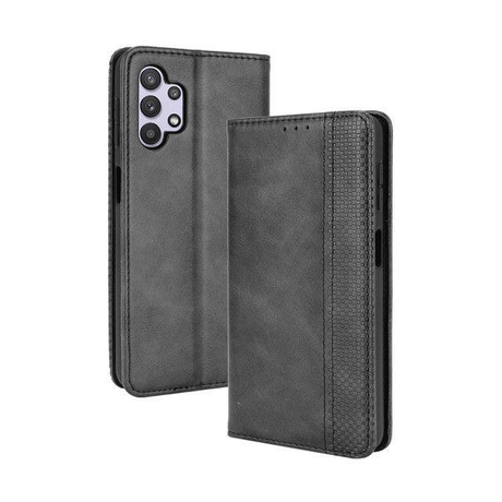 Tuff-Luv Essentials Leather Folio Case and Stand for Galaxy A32 5G - Black MF3495