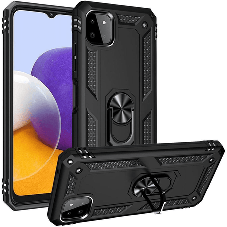 Tuff-Luv Rugged Armour Case and Stand Samsung Galaxy A22 5G - Black MF491