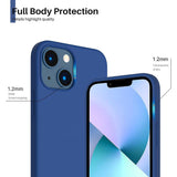 Tuff-Luv Soft Feel Liquid Silicone Case for Apple iPhone 13 Mini - Blue MF618