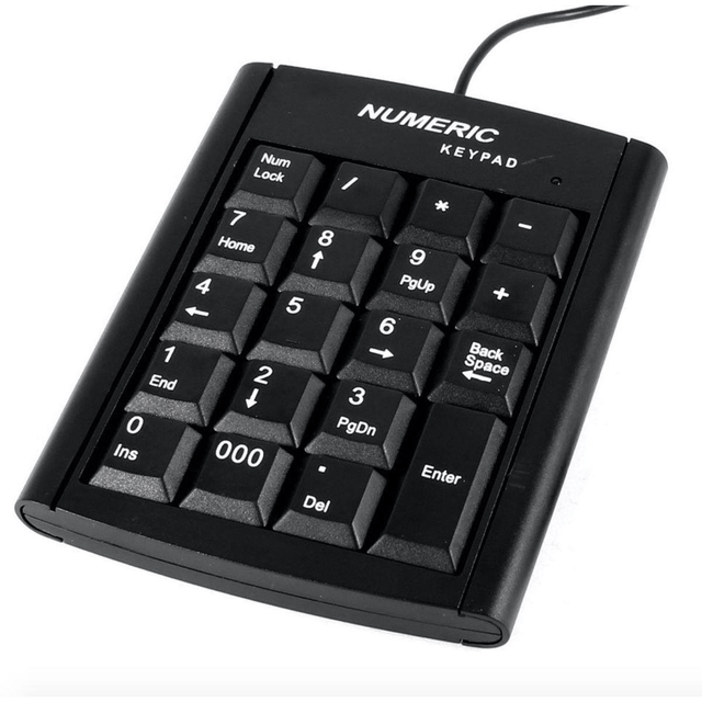 Tuff-Luv Mini Numeric Keypad USB Wired - Black MF661