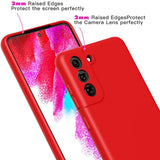 Tuff-Luv Slim Soft Feel Silicone Case for  Samsung Galaxy S21 FE 5G - Red MF883