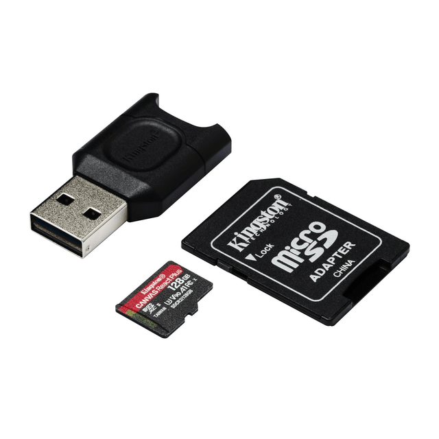 Kingston Canvas React Plus Memory Card 128GB MicroSD Class 10 UHS-II MLPMR2/128GB