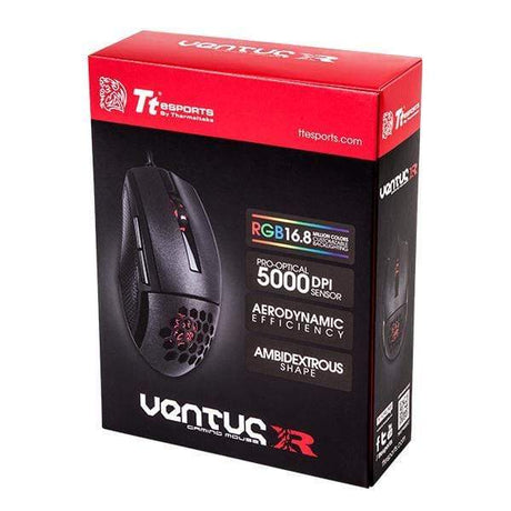 TT ESPORTS VENTUS R Mouse USB Type-A Optical 5000dpi Ambidextrous MO-VER-WD OOBK-01