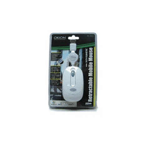 Okion Anywhere Mobile Retractable Optical Mouse MO274U-WHT