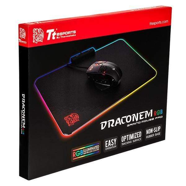 TT ESPORTS Draconem RGB Black Gaming Mouse Pad MP-DCM-RGBHMS-01