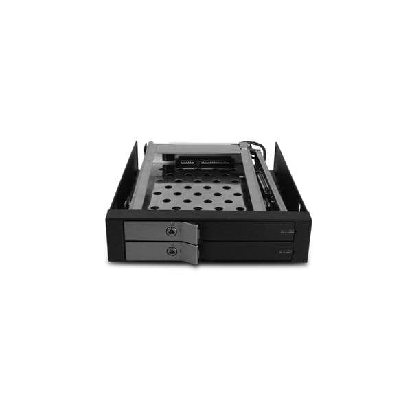 Vantec EZ Swap EVO Dual Bay 2.5-inch SATA Drive Removable Rack MRK-225S6-BK