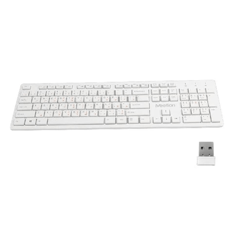 Meetion WK841 Ultra Thin Wireless Keyboard White MT-WK841W