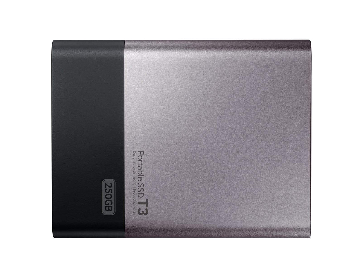 Samsung T3 250GB Black and Silver External SSD MU-PT250B/WW