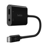 Belkin RockStar 3.5mm Audio with USB-C Charge Adapter Black NPA004BTBK