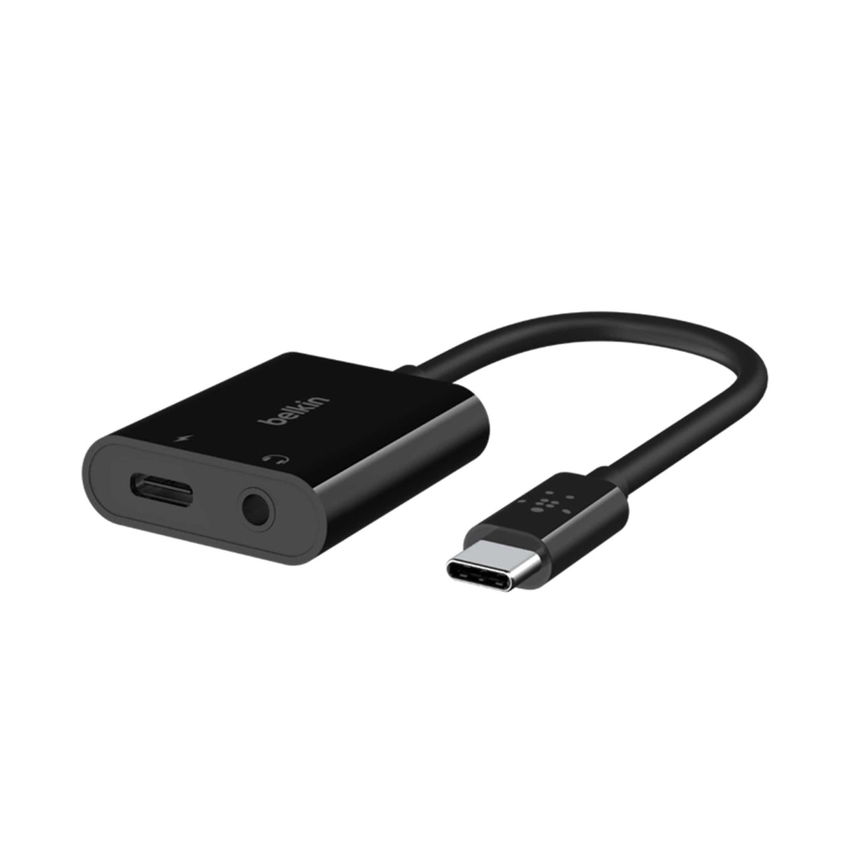 Belkin RockStar 3.5mm Audio with USB-C Charge Adapter Black NPA004BTBK