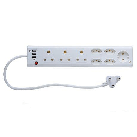 Ausma 8-port Multi Plug with 3-port USB Charger P-09 USB