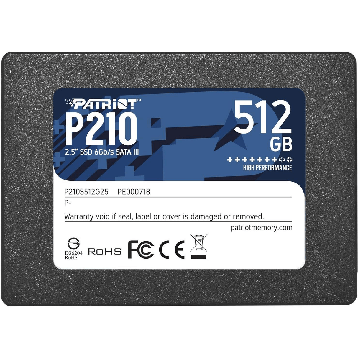 Patriot Memory P210 2.5-inch 512GB Serial ATA III Internal SSD P210S512G25