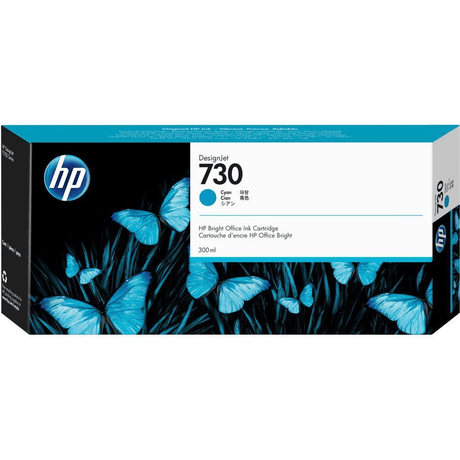 HP 730 300-ml DesignJet Cyan Printer Ink Cartridge Original P2V68A Single-pack