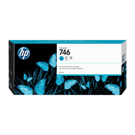 HP 746 DesignJet Cyan Standard Yield Ink Cartridge Original P2V80A Single-pack