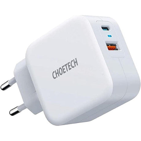 Choetech USB-A and USB-C Charging Port PD5002-EU-WH