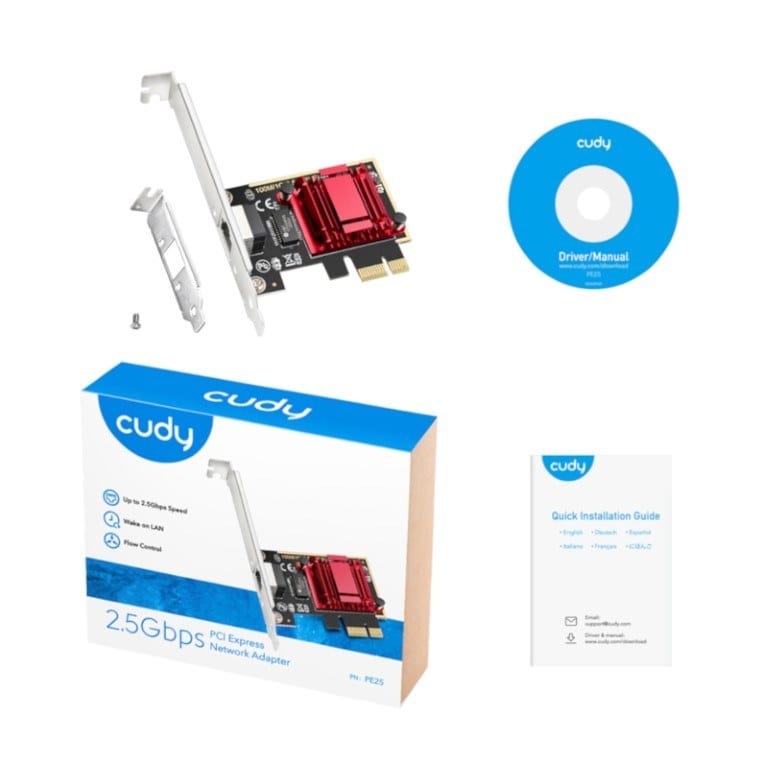 Cudy 2.5Gbps PCI-E Ethernet Adapter PE25