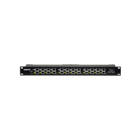 Acconet 12-port Gigabit Passive PoE Injector 1U Rackmount CT-POE-PP12G