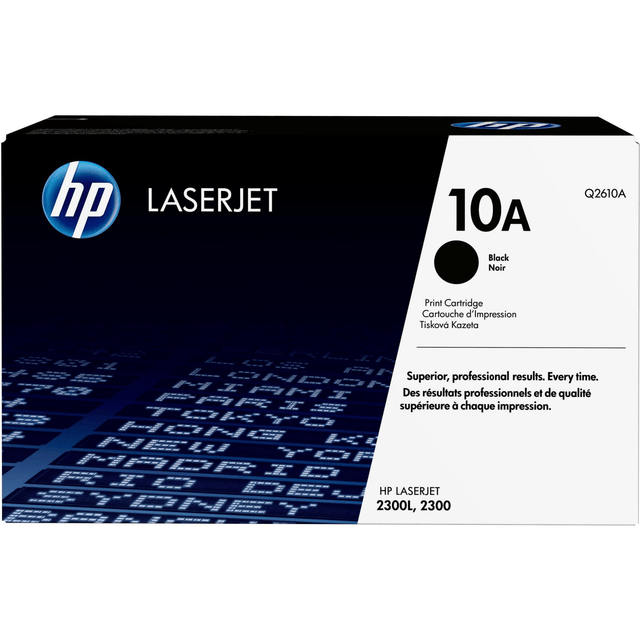 HP 10A Black Toner Cartridge 6,000 Pages Original Q2610A Single-pack