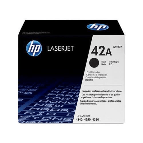 HP 42A Black Toner Cartridge 10,000 Pages Original Q5942A Single-pack