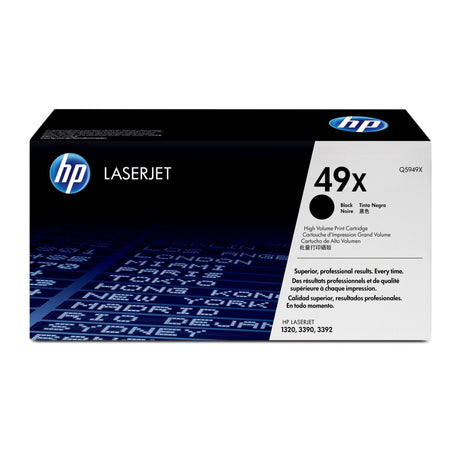 HP 49X Black Toner Cartridge 6,000 Pages Original Q5949X Single-pack