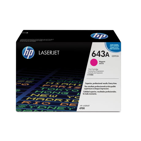 HP 643A Magenta Toner Cartridge 10,000 Pages Original Q5953A Single-pack