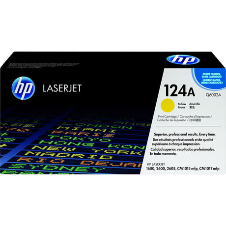 HP 124A Yellow Toner Cartridge 2,000 pages Original Q6002A Single-pack