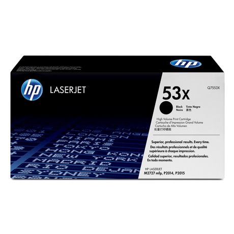 HP 53X Black Toner Cartridge 7,000 Pages Original Q7553X Single-pack