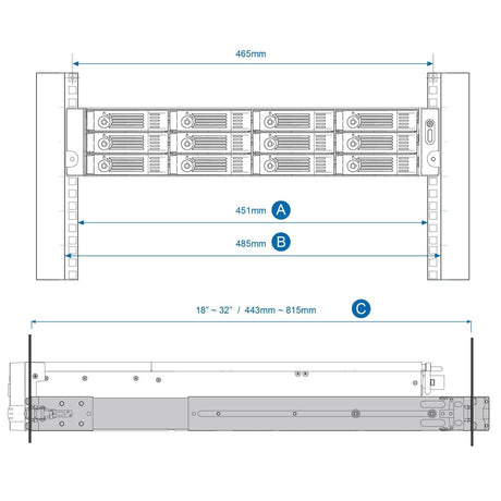 QNAP RAIL-B02 rack accessory