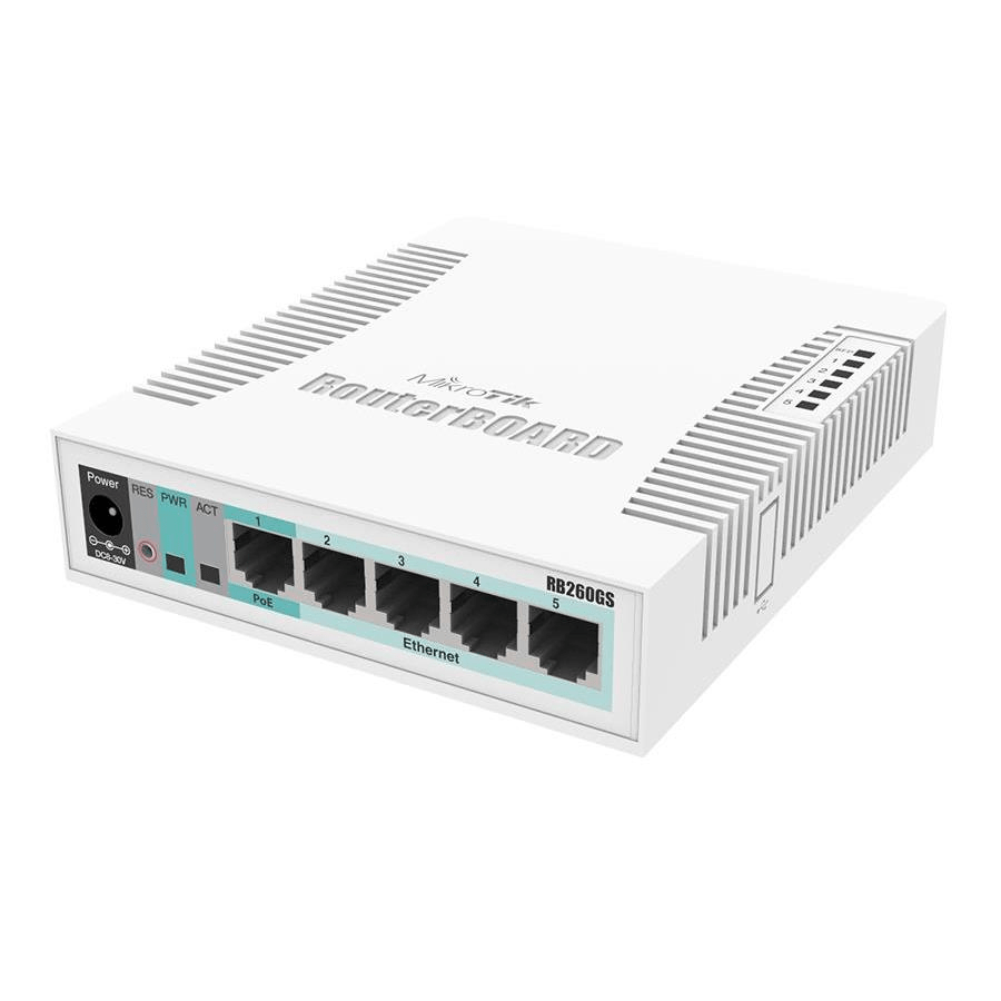 MikroTik SwOS Switch 5-port Gigabit 1SFP RB-260GS