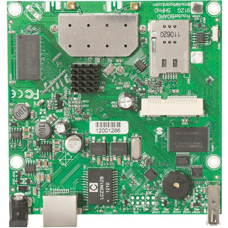 MikroTik RouterBOARD 912UAG-5HPnD with 5GHz radio 1 Gb port MiniPCI-e USB Sim Slot an RB912UAG-5HPnD