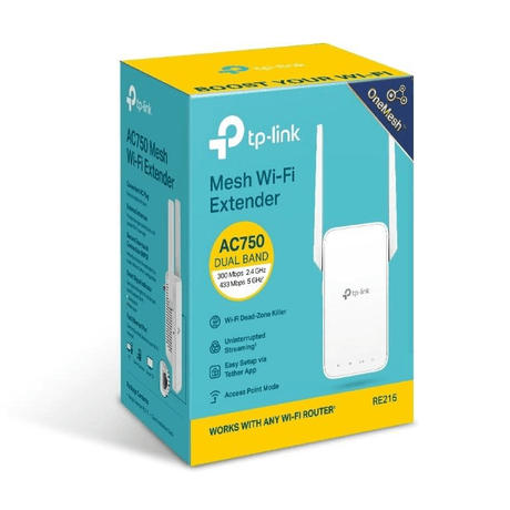 TP-Link AC750 Mesh Wi-Fi Range Extender RE215