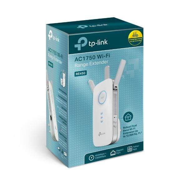 TP-LINK RE450 network extender Network transmitter White 10, 100, 1000 Mbit/s