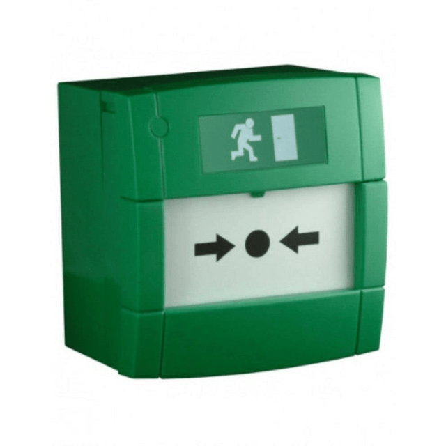 ZKTeco Manual Call Point Green Resettable RESET-CALLPOINT